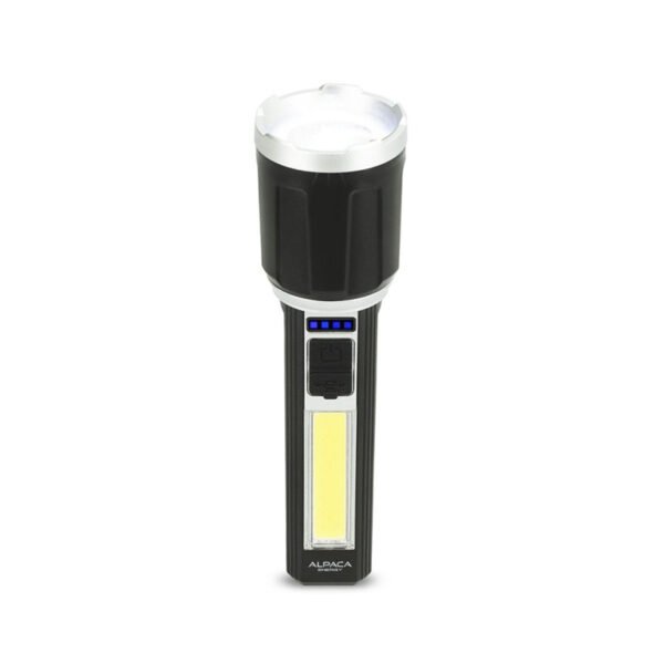 linterna ALP-EN-09 1 Linterna Led Tactica 120 Lumens Recargable Usb 4 Modos Luz Alpaca