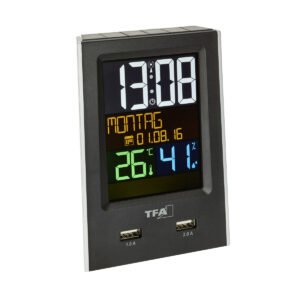 Reloj Despertador Termometro Con Función De Carga Usb