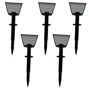 Estaca Solar Luz Led 2w Pack X 5 Jardin Parque Exterior