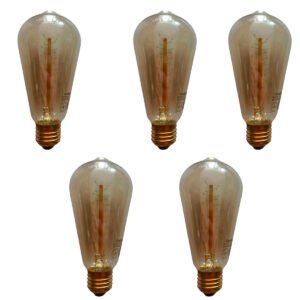 Pack 5 Lampara Vintage Incandescente 24w Lamparita Luz Cálid