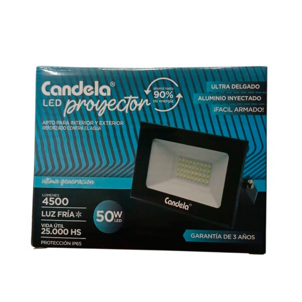 Reflector Proyector Luz Fria Led 50w Interior Exterior Aluminio