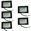 Set X 5 Reflector Proyector Luz Fria Led 50w Int Exterior