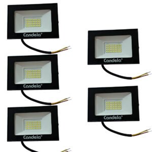 Set X 5 Reflector Proyector Luz Fria Led 50w Int Exterior