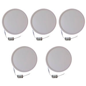 Plafon Led Redondo 30 Cm 24w Pack X 5 Luz Calida Candela
