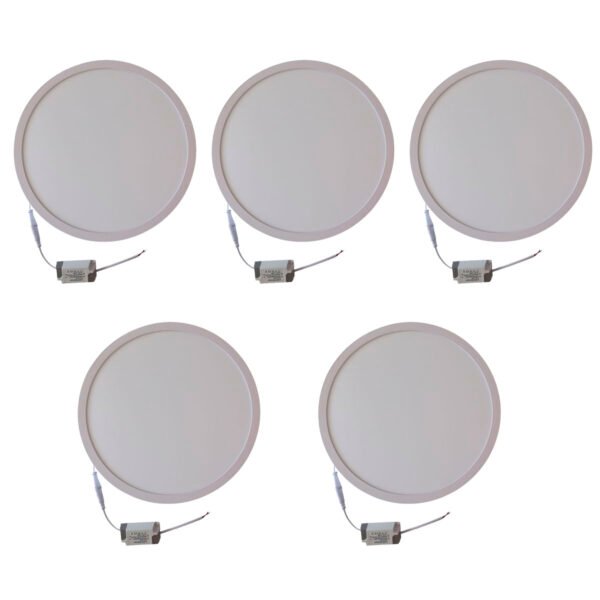 Plafon Led Redondo 30 Cm 24w Pack X 5 Luz Calida Candela