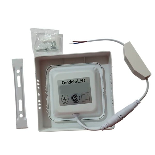 Set X 5 Plafon Led Backlight Cuadrado Base 6w Luz Fría Cande