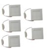 Set X 5 Plafon Led Backlight Cuadrado Base 6w Luz Fría Cande