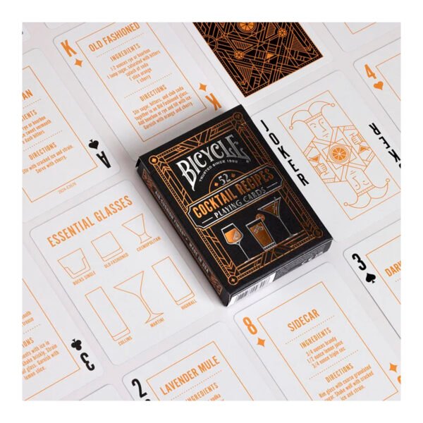 Mazo Naipes Bicycle Poker Cocktail Cartas Con Recetas Baraja Magia
