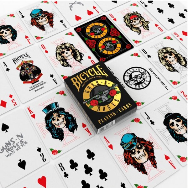 naipe bicycle guns n roses 4 Mazo De Naipes Bicycle Guns N' Roses Cartas Baraja Poker Magia