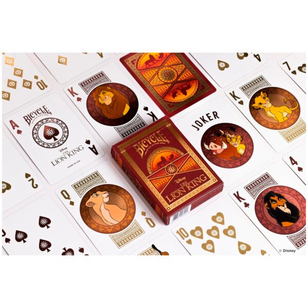 naipe bicycle lion king 3 Mazo De Naipes Bicycle El Rey Leon Cartas Baraja Poker Magia