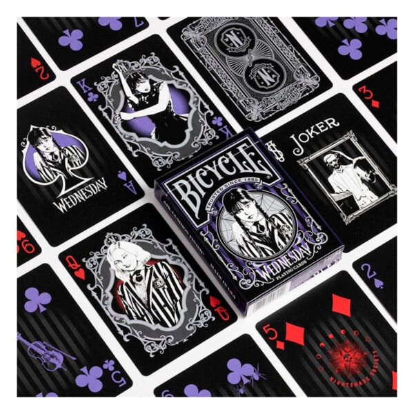 Mazo Naipes Bicycle Merlina Addams Poker Cartas Baraja Magia