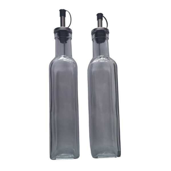 Kit Aceitera Y Vinagrera Botella Vidrio C/ Pico 350ml 24,5cm