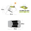 Carpa Camping 3 Personas Viaje Mosquitero Waterdog Norway