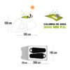 Carpa 2 Personas Trekking Camping Alero Mosquitero Waterdog Ona