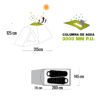 Carpa Camping Trekking Viaje 2 Personas Impermeable 3000 mm Waterdog Sahara