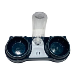 Comedero Para Mascotas Doble Con Bebedero Bowls Gatos Perros