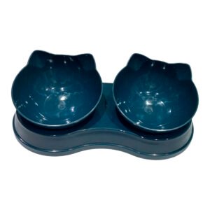 Comedero Doble Bowl Para Mascotas Perro Gato Antideslizante