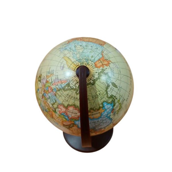 Globo Terraqueo 10 Cm Sepia Politico Meridiano Base Plastica