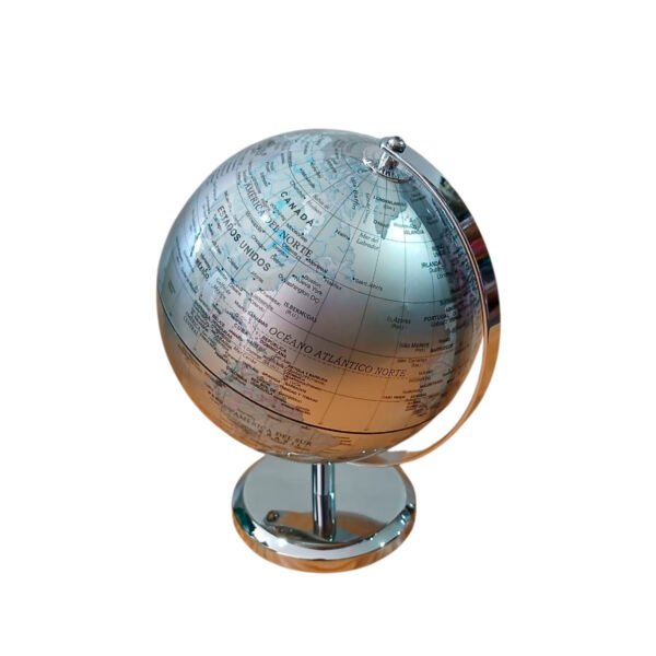 Globo Terraqueo 14 cm Con Base Y Meridiano Metalico