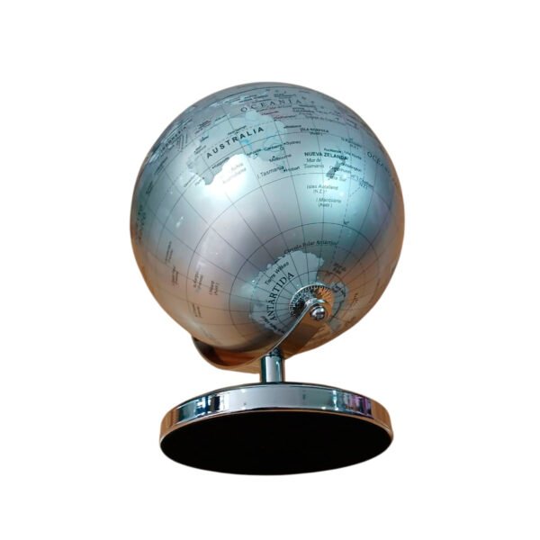Globo Terraqueo 14 cm Con Base Y Meridiano Metalico