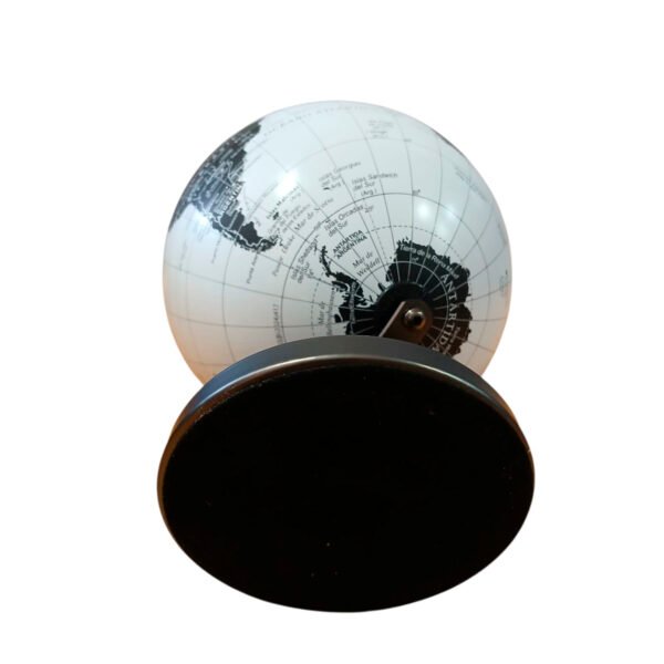 globo 142m 3 Globo Terraqueo 14 cm Base Metalica Mapa Blanco Negro