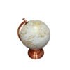 globo gold 4 Globo Terraqueo 20 cm Base Metalica Mapa Dorado Blanco