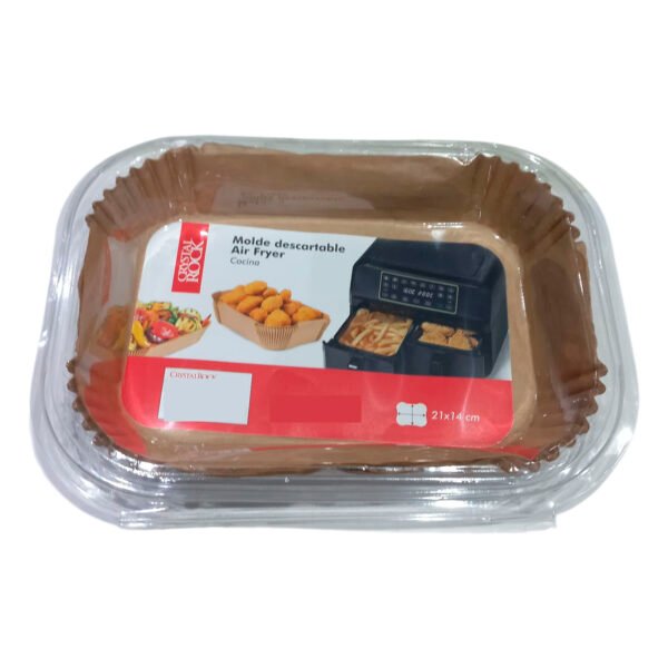 Pack 50 Molde Papel Para Freidoras De Aire Bandeja 21 x 14 Cm