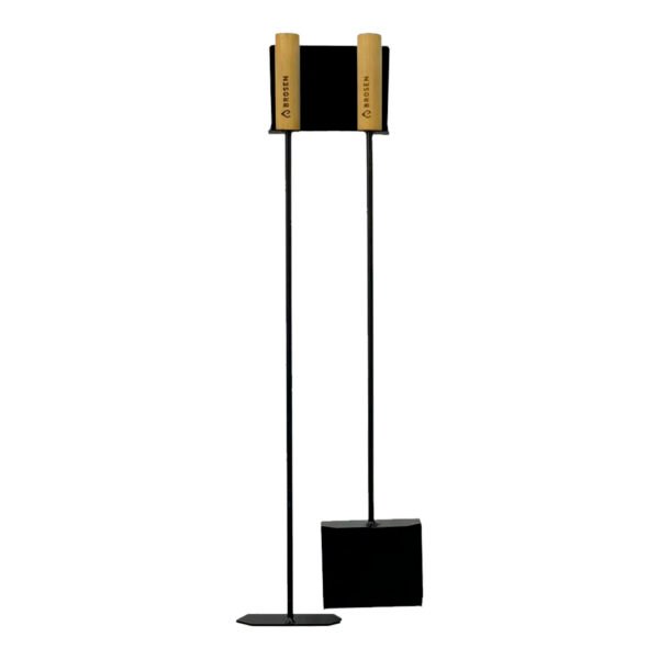 SET PARRILLERO 6135 1 Set Parrillero Pala Y Atizador Acero Con Soporte Amurar Pared