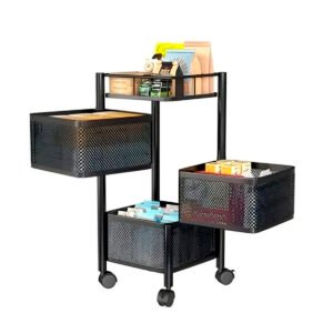 Carro Organizador Con ruedas 3 Cajones Rotativos Multiusos Cocina