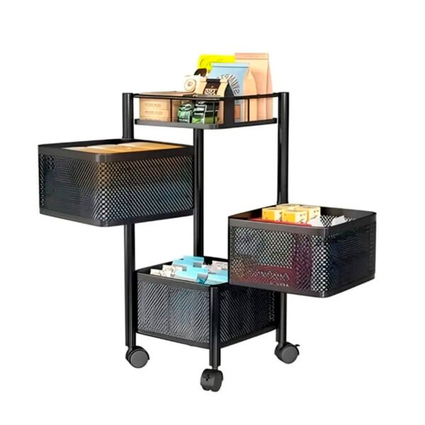 carro organizador 57916993 1 Carro Organizador Con ruedas 3 Cajones Rotativos Multiusos Cocina
