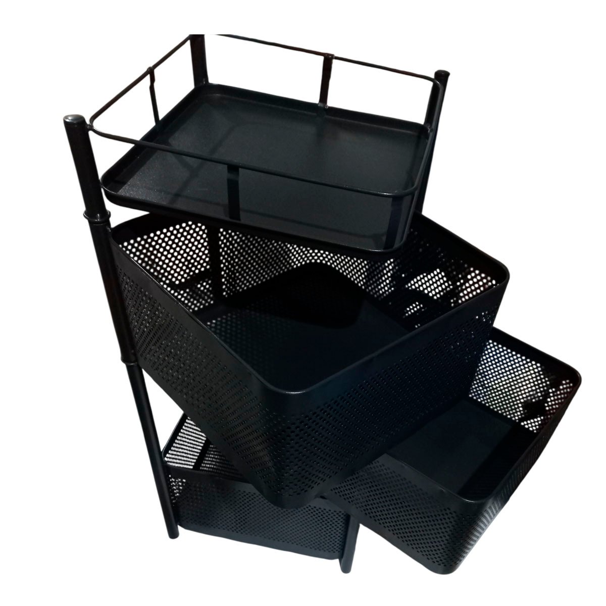 Carro Organizador Con ruedas 3 Cajones Rotativos Multiusos Cocina - Imagen 3