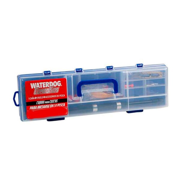 Combo Pesca Niños Caña + Reel + Caja + Señuelos + Accesorios