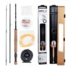 combo fly COMBOFLY39078 3 Kit Pesca Fly Caña 2,70 Reel Y Accesorios Linea 7-8 Waterdog