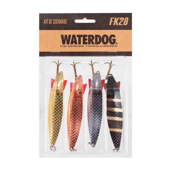 Kit 4 Cucharas 28g Ondulantes Toby Pesca Waterdog Fk28