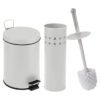 Tacho Cesto Basura 5 Litros Cepillo Porta Escobilla Baño