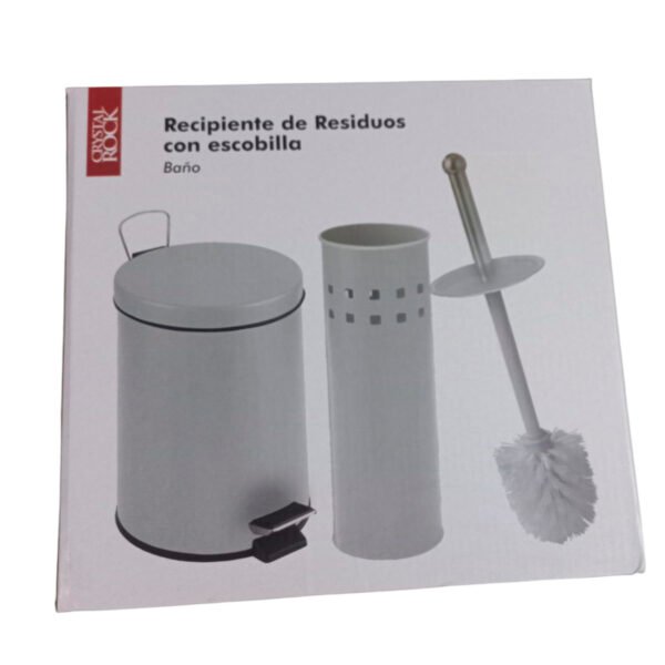 Tacho Cesto Basura 5 Litros Cepillo Porta Escobilla Baño