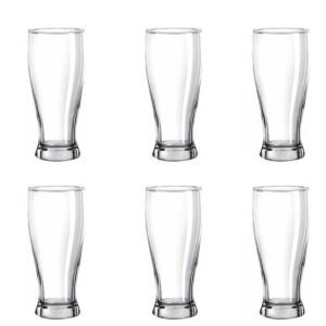 Set 6 Vasos De Vidrio Cervecero 480 Ml Tipo Pinta