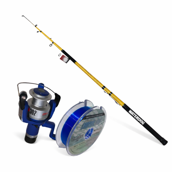 combo caña evo400 reel cal 302 Equipo Pesca Combo Caña 4 Mts Reel Nylon Waterdog Pejerrey