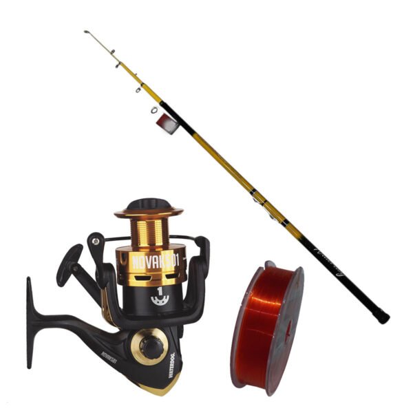 Combo Set Pesca Pejerrey Waterdog Caña 4 M + Reel + Tanza