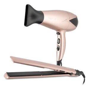 Combo Planchita Y Secador De Pelo Con Difusor Daewoo