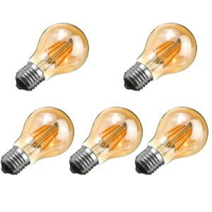 Pack 5 Lamparas Vintage Filamento Lamparita Led 4w Luz Calida
