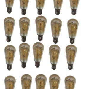 Pack 20 Lampara Led Filamento Tubular Vintage 6w Bombilla Luz Calida