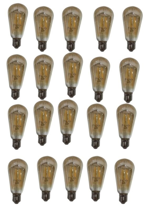 Pack 20 Lampara Led Filamento Tubular Vintage 6w Bombilla Luz Calida