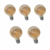 lampara 6808 x 5 1 Pack 5 Lamparas Led Globo Filamento 6w (50w) Luz Calida Foco