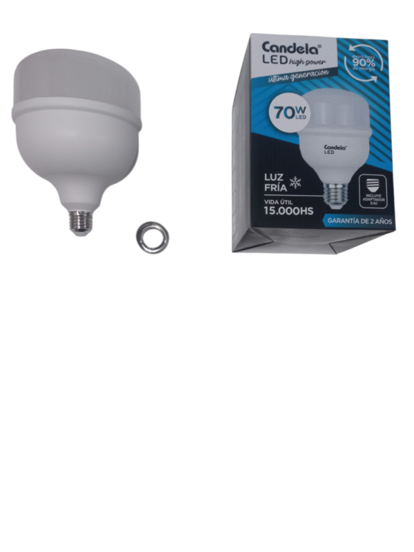 lampara 7753 5 Pack 5 Lamparas Galponera Led 70w Luz Fria Blanco Frío Foco