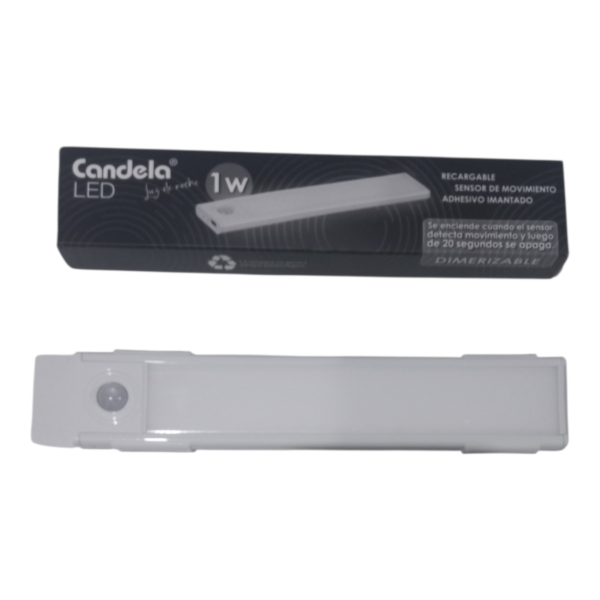 liston 7401 5 Pack x 5 Lampara Luz Led Sensor Movimiento Liston 20cm Recargable Usb