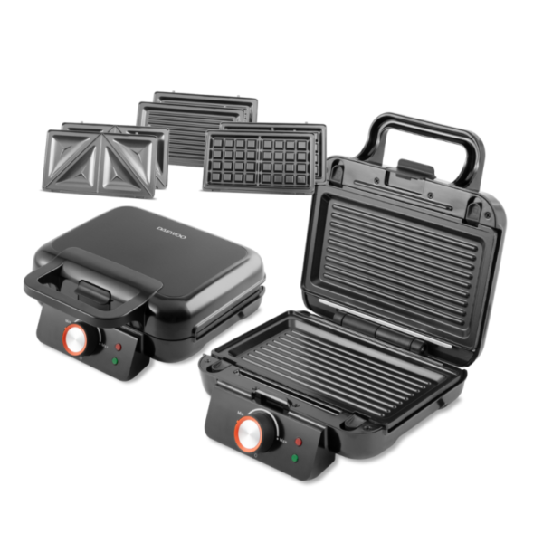 sandwichera DSM-9785 2 Sandwichera 3 En 1 Multifuncion Waffles Sandwich Daewoo