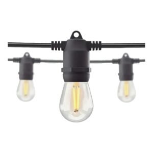 Guirnalda Luces Focos 12 Lamparas Led 10,2 Mts Exterior