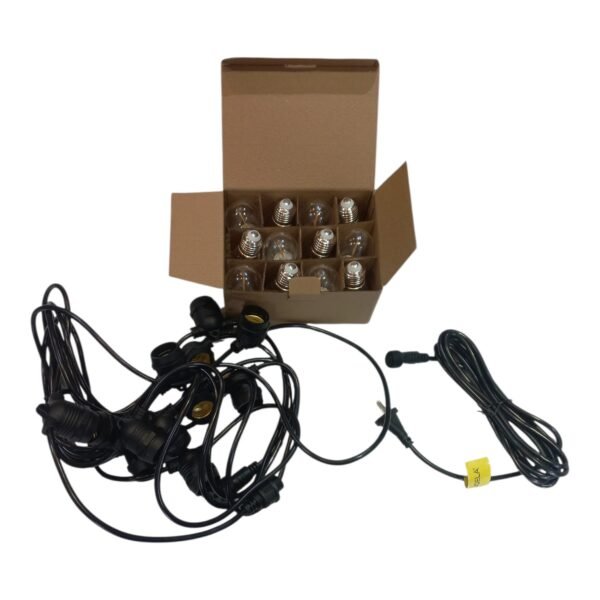 Guirnalda Luces Focos 12 Lamparas Led 10,2 Mts Exterior