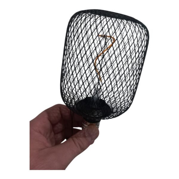 LAMPARA 7922 2 Lampara Led Filamento Decorativa Luz Calida Ambar 4w Cubo Mesh
